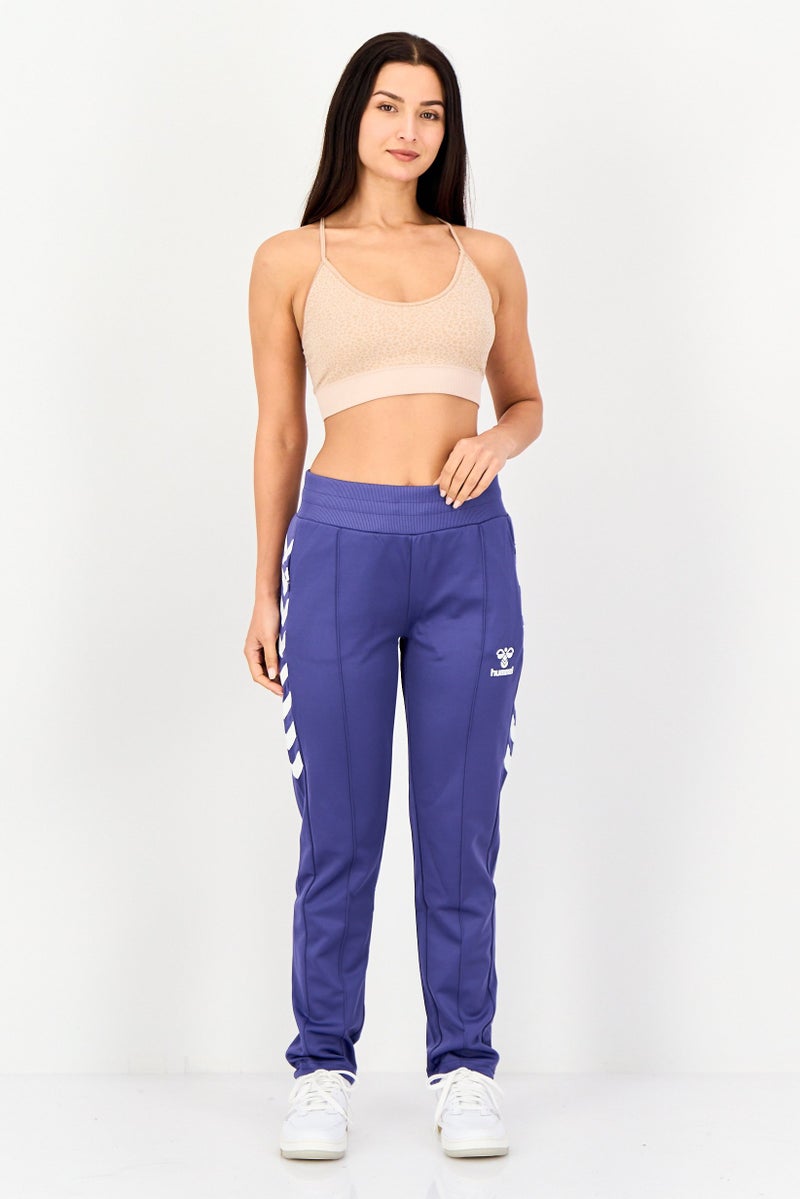 Hummel Women Sportswear Fit Brand Logo Training Track Pants, Purple - Image 2