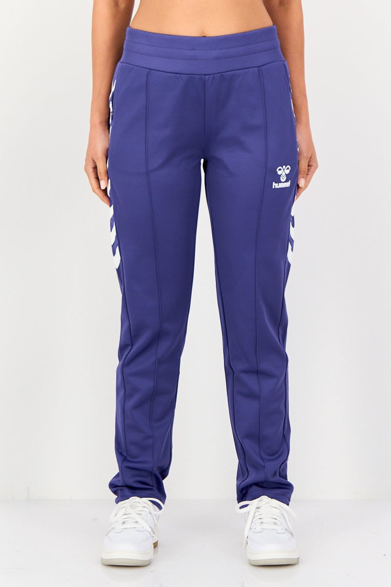 Hummel Women Sportswear Fit Brand Logo Training Track Pants, Purple - Image 1