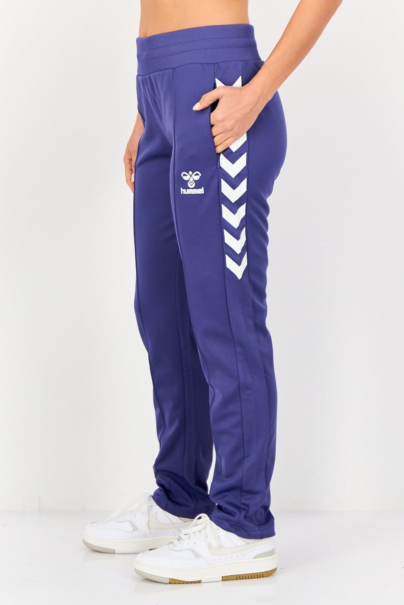 Hummel Women Sportswear Fit Brand Logo Training Track Pants, Purple - Image 3