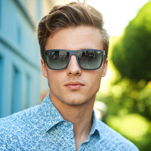 ZENOTTIC Polarized Sunglasses for Men Lightweight TR90 Frame UV400 Protection Square Sun Glasses - Image 2