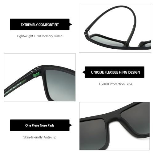 ZENOTTIC Polarized Sunglasses for Men Lightweight TR90 Frame UV400 Protection Square Sun Glasses - Image 5
