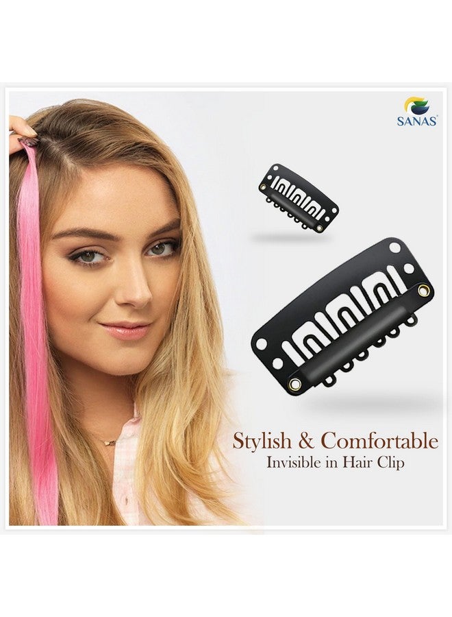 Snap Hair Clips For Women 40Pcs Clips For Hair Extensions Clip In Streaks Snap Clips Hair Extension Clips Clip In Extensions Hair Extensions Clip In Magic Grip Hair Pins 40 Pcs - Black