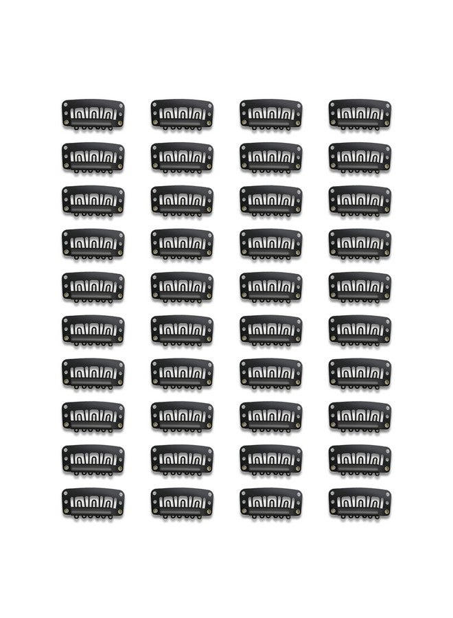 Snap Hair Clips For Women 40Pcs Clips For Hair Extensions Clip In Streaks Snap Clips Hair Extension Clips Clip In Extensions Hair Extensions Clip In Magic Grip Hair Pins 40 Pcs - Black