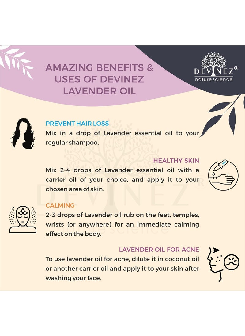 Devinez - Devinez Lavender Essential Oil, 15ml - 100% Pure, Natural & Therapeutic Grade - Exceptional Choice For Aromatherapy, Massage And Aroma Diffusers - Image 1