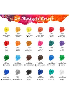 Acrylic Paint Set, 24 Vibrant Colors 2.0 fl oz Bottles, Non-Toxic Art Paint with 12 Brush Set for Canvas, Wood, Ceramic, Rock Painting, Craft Supplies for Kids, Beginners, Adults, Artists - pzsku/ZBE0640147F02EB0B051EZ/45/_/1736497279/88e80cce-879f-40a6-95af-c90b22cf59b9