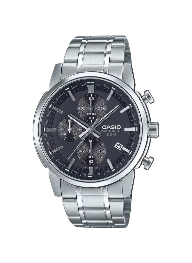 CASIO Stainless Steel Chronograph Wrist Watch  MTP-E510D-1A1VDF - Image 1