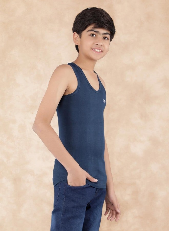 دولار ليهار قطن ممشط للأولاد عبوة من 5 صدريات متنوعة - Image 2