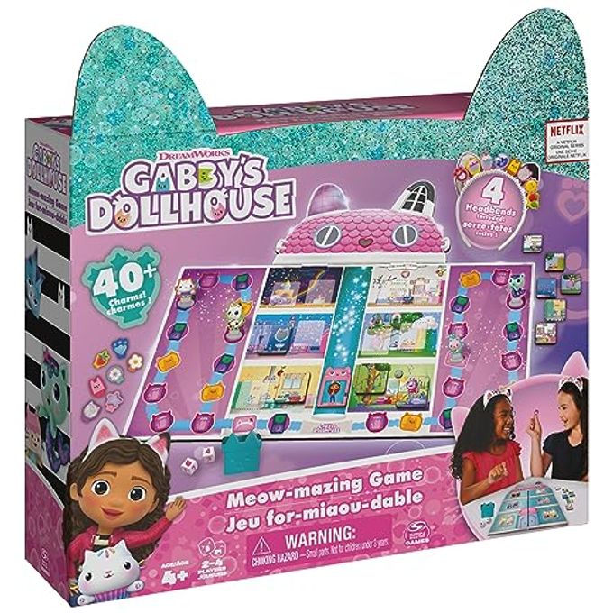 Spin Master Games , Gabbys Dollhouse, Meow-Mazing Board Game, Board Game for Kids, Family Games, Preschool Game for Families & Kids Ages 4+ - Image 4