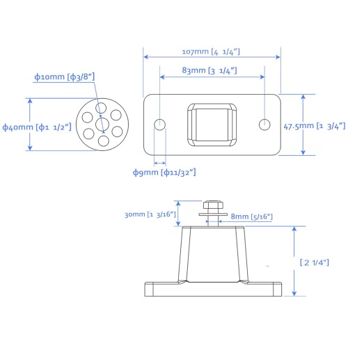 Jeacent Anti-Vibration Shock Absorbing Rubber Mounting Bracket for Ductless Mini Split Air Conditioner Condensers - Image 2