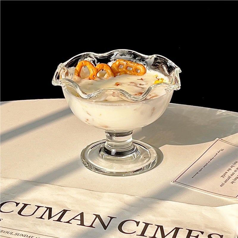 Opexscal 6oz Glass Dessert Bowls Set of 4, Elegant Ice Cream Cups, Dessert Cups, for Sundae, Fruit, Ice Cream, Pudding, small snacks - Image 4