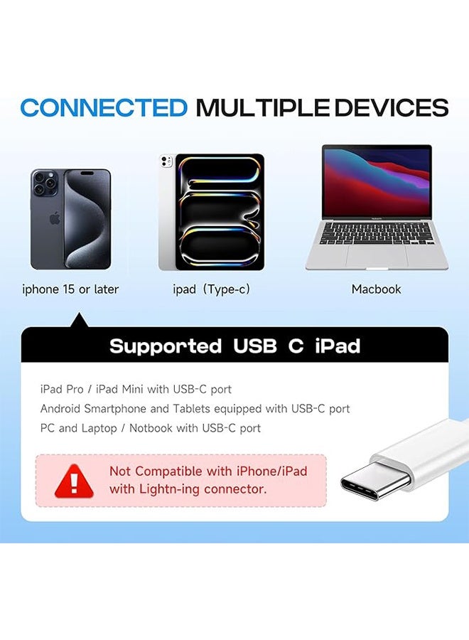 USB C SD Card Reader for iPhone 17/16/15/iPad/Mac, 3 in 1 USBC Memory Card Reader with Compact Flash/CF/SD/TF Card, Digital Camera Adapter iPhone SD Card Reader Compatible with MacBook Pro/Air - Image 4