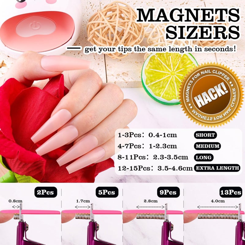 GA&EN Violet Red Adjustable Nail Clippers with Magnet Sizers - Image 3
