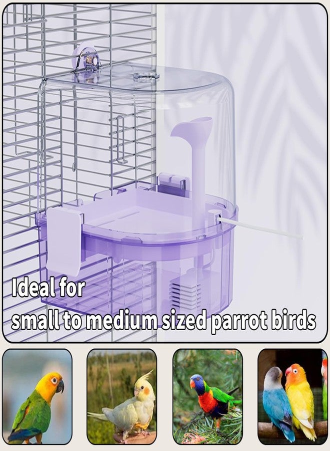 YOOSO WING Automatic Bird Baths for Cage – Indoor Parakeet Bath with Pump, Bird Shower with 2 Modes Running Water, Bird Cage Accessory for Pet Birds Conure Budgies Cockatiels Lovebird (Purple) - Image 5