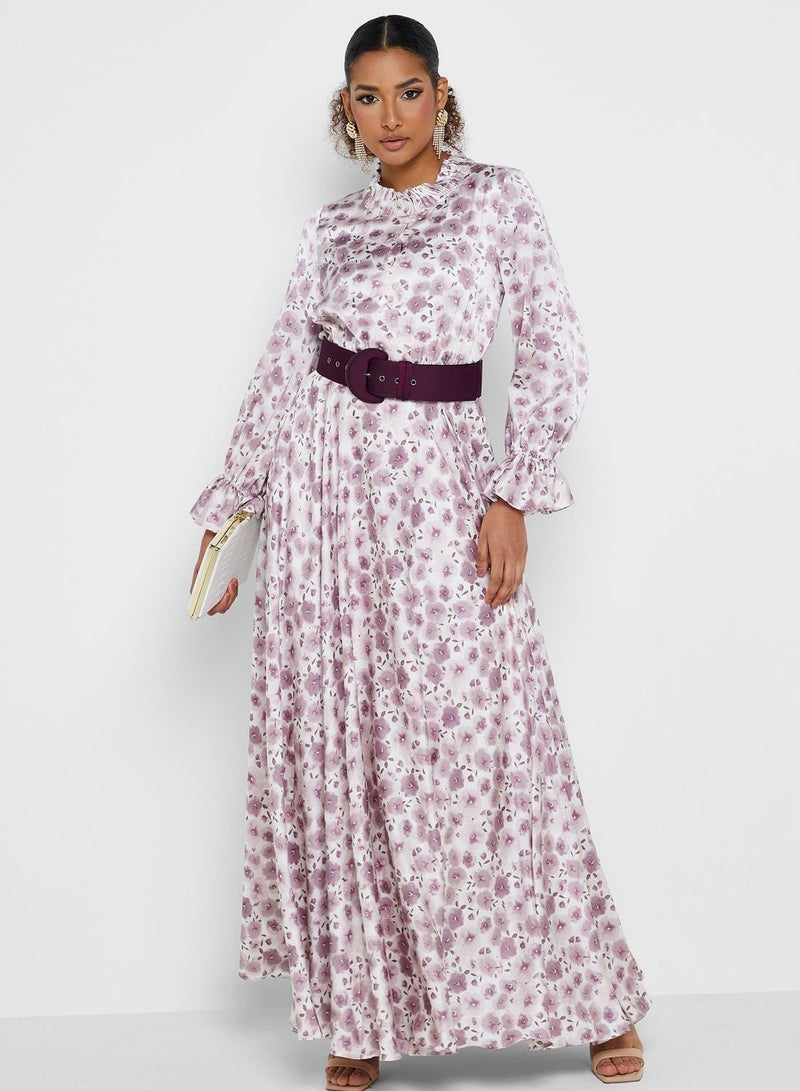 Montania Floral Belted Maxi Dress  - Image 1