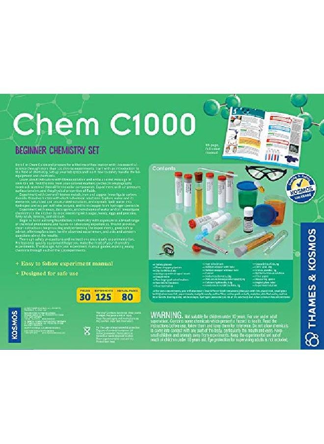 Thames & Kosmos - Chem C1000 Chemistry Set Science Kit With 125 Experiments 80 Page Lab Manual Student Laboratory Quality Instruments & Chemicals Parents Choice Gold Award Winner - Image 1