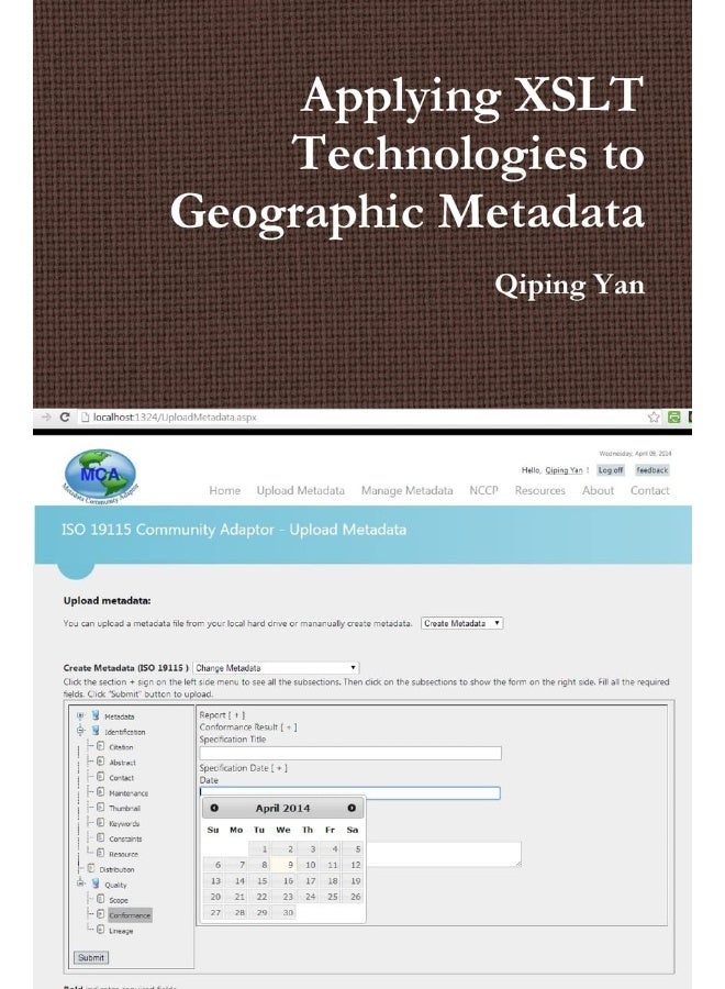 Applying XSLT Technologies to Geographic Metadata - Image 1