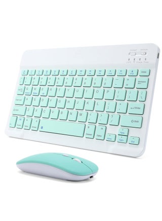 Rechargeable Bluetooth Keyboard and Mouse Combo Ultra-Slim Portable Compact Wireless Mouse Keyboard Set for Android Windows Tablet Cell Phone iPhone iPad Pro Air Mini, iPad OS/iOS 13 and above (Green) - pzsku/ZBE06A85DE8B22869BBBDZ/45/1744056783/7559c097-a125-4b0b-9328-9715c6ae6bf0