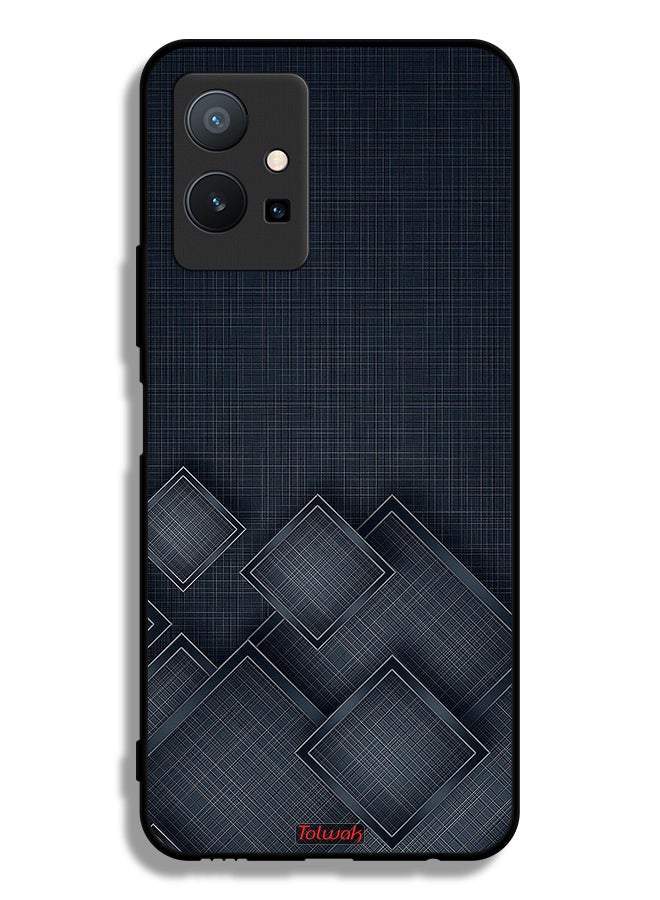 Tolwak Vivo Y75 5G Protective Case Cover Squares Pattern On Cloth - Image 2