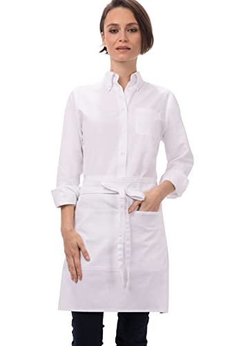 Chef Works Unisex Half Bistro Server Apron White One Size - Image 1