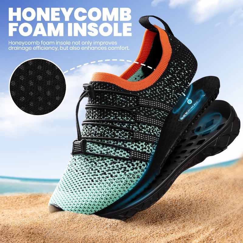 SEEKWAY Mens Womens Water Shoes Quick Dry Aqua Shoes Barefoot for Beach Surf Hiking Pool Water Sports - Image 4