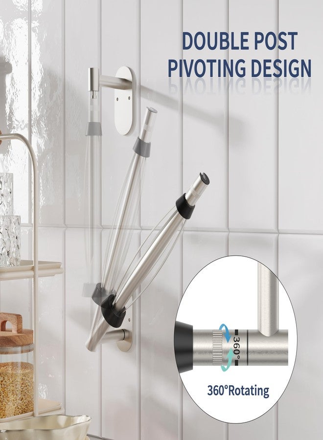 WZRUA Paper Towel Holder Under Cabinet, Single Hand Operable Roll Holder with Damping Effect,Self-Adhesive or Drilled SUS304 Stainless Steel for Kitchen Bathroom,Brushed Nickel - Image 3