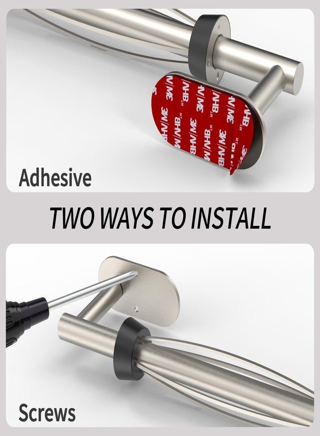 WZRUA Paper Towel Holder Under Cabinet, Single Hand Operable Roll Holder with Damping Effect,Self-Adhesive or Drilled SUS304 Stainless Steel for Kitchen Bathroom,Brushed Nickel - Image 5