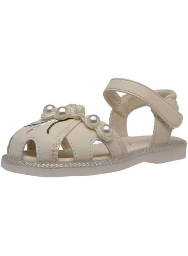 Lucky Kids Girls Toddler/Little Kid Closed-Toe Flower Summer Dress Sandals Flat Shoes - Image 2