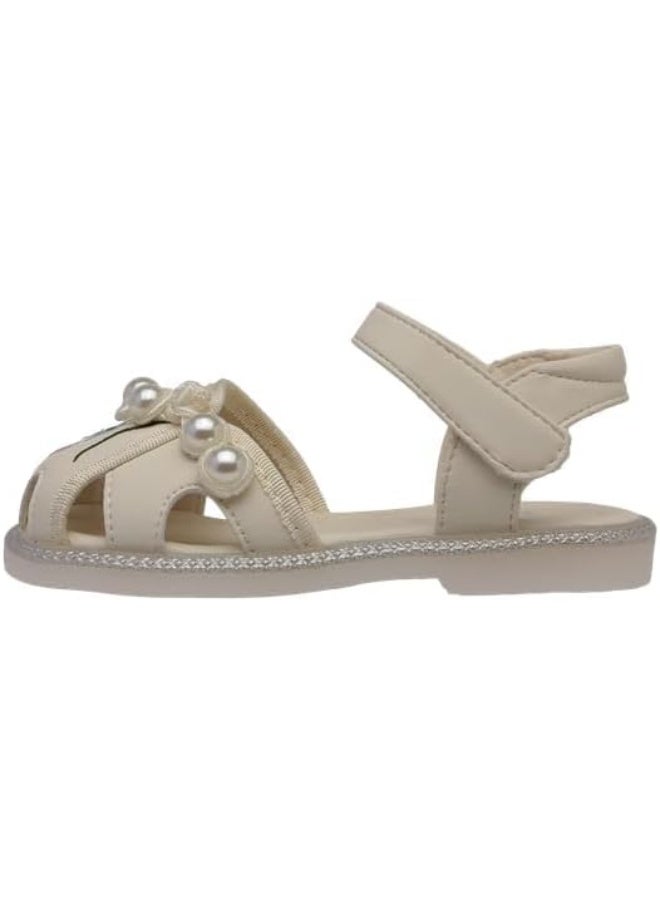 Lucky Kids Girls Toddler/Little Kid Closed-Toe Flower Summer Dress Sandals Flat Shoes - Image 3