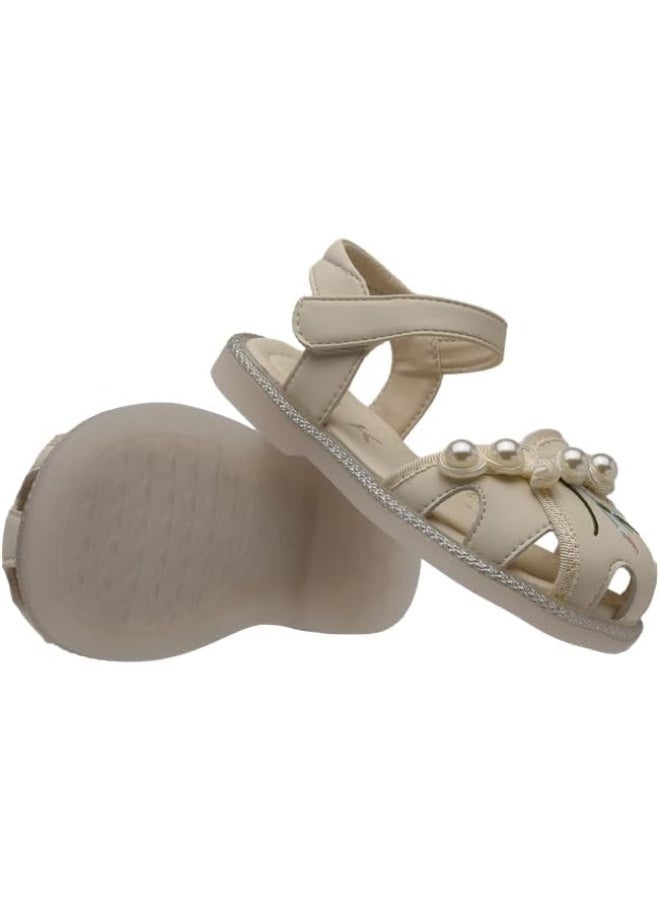 Lucky Kids Girls Toddler/Little Kid Closed-Toe Flower Summer Dress Sandals Flat Shoes - Image 4