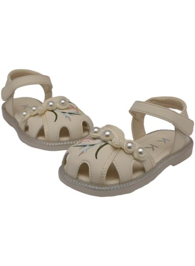 Lucky Kids Girls Toddler/Little Kid Closed-Toe Flower Summer Dress Sandals Flat Shoes - Image 5