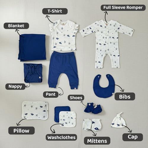 StarAndDaisy New Born Baby Clothes 0-6 Months Gift Set of 12 / Soft Pure Cotton Baby Gifts Newborn/Perfect Newborn Baby Gift Set for Boys & Girls - Image 5