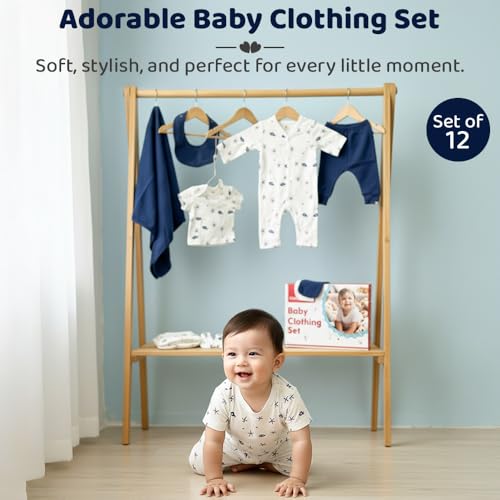 StarAndDaisy New Born Baby Clothes 0-6 Months Gift Set of 12 / Soft Pure Cotton Baby Gifts Newborn/Perfect Newborn Baby Gift Set for Boys & Girls - Image 3