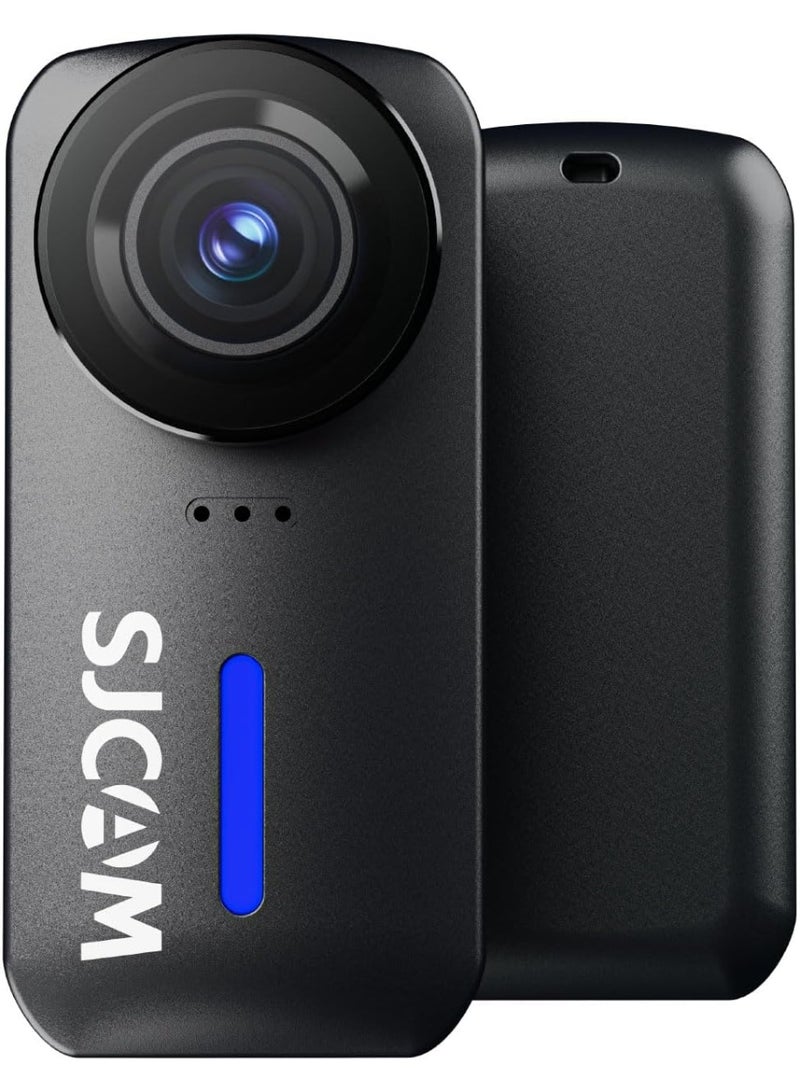 SJCAM C110+ Standard Combo, 4K Pocket Action Camera, 170° FOV, 6-Axis Stabilization, Mini Body Cam, Waterproof, Wearable, Portable POV, Built-in Spkr & Mic for Vlogging, with Helmet Mount Kits, Black - Image 1