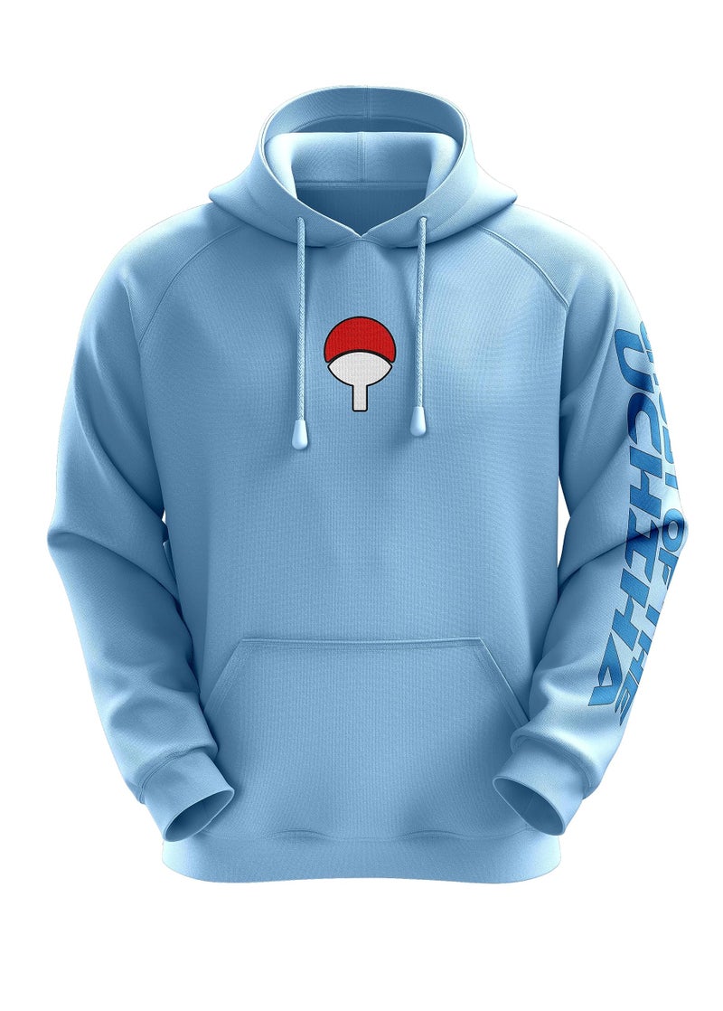 crazymonk Unisex-Adult Madara Ghost of Uchiha Anime Cotton Regular Fit Hoodie - Sky Blue, Large - Image 3