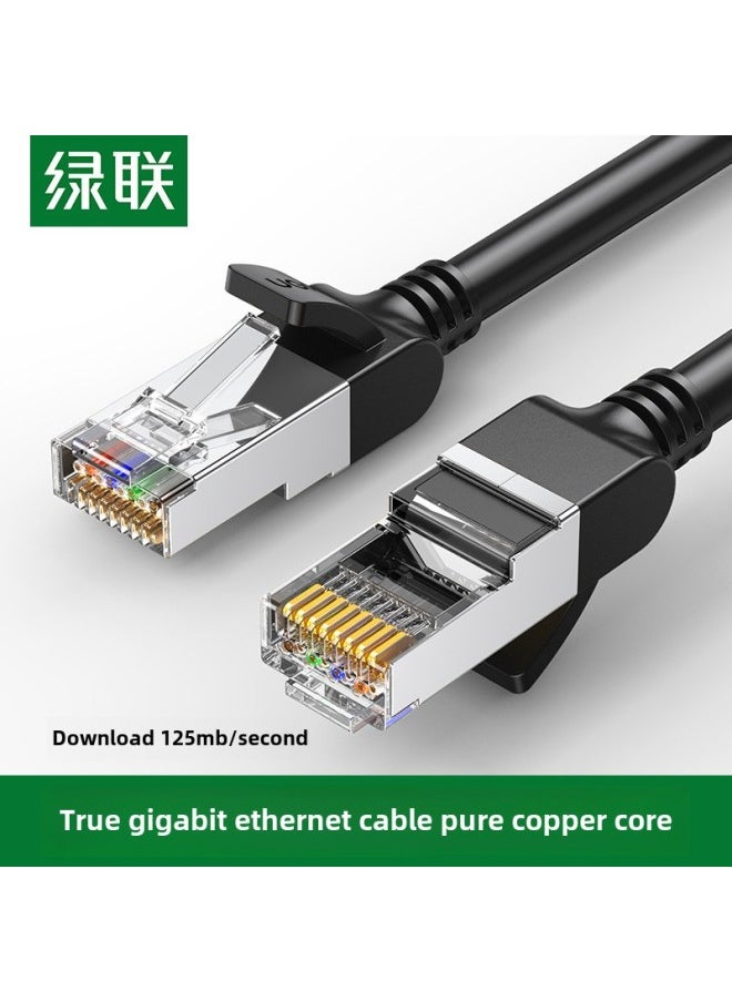 Generic Green Internet Line Home Gigabit Super 6 Class 6 10 Computer Router Broadband 5 5 High Speed Finished Network 20 M Flat-Color:Category 6 24awg Pure Copper-Line Length:1m  - Image 1