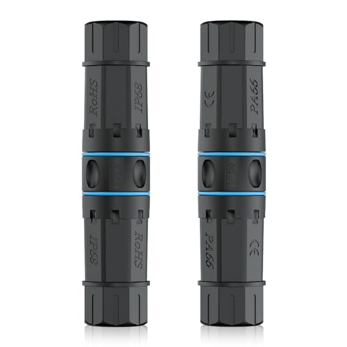 iwillink Waterproof RJ45 Coupler, Shielded Female to Female Waterproof Ethernet Coupler, IP68 Ethernet Outdoor LAN Cable Connector for Cat5e/Cat6/Cat7 Ethernet Cable, (2 Pack) - Image 1