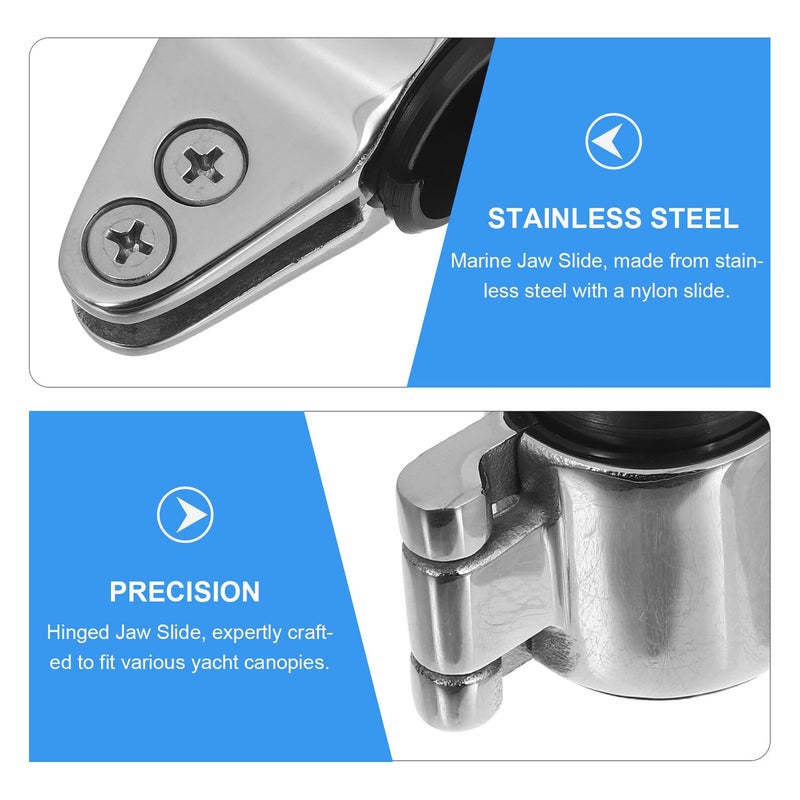 Stainless Steel Marine Tube Slide Hinge Jaw With Nylon Insert For Boat Bimini Top Canopy Mount - Image 4