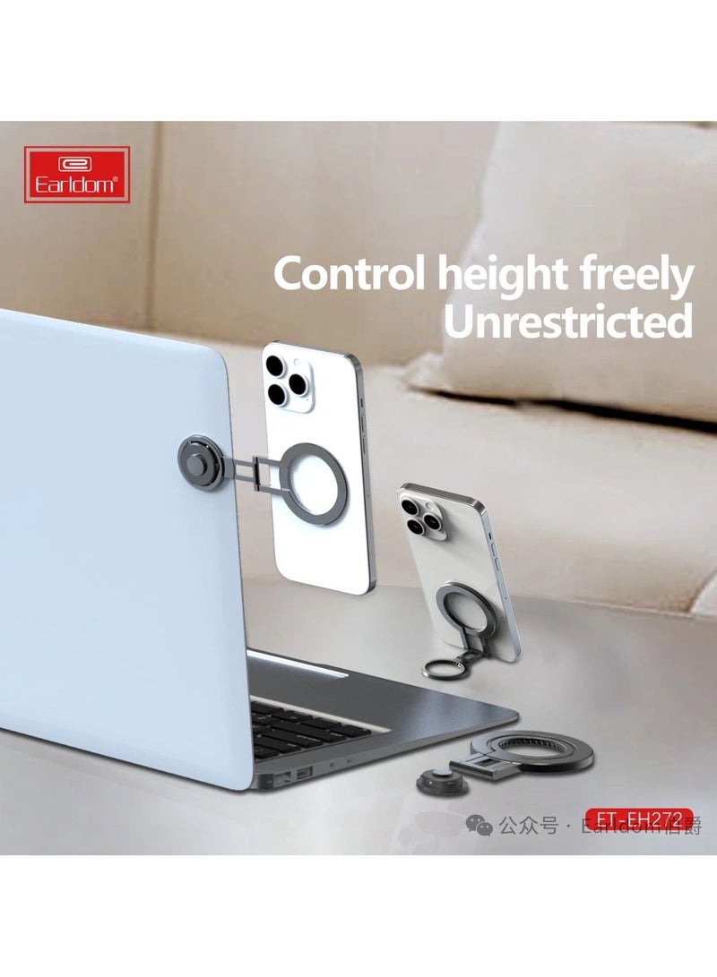 Earldom EH-272 2 in1 Magnetic Foldable Metal Ring  Phone Stand - Image 2