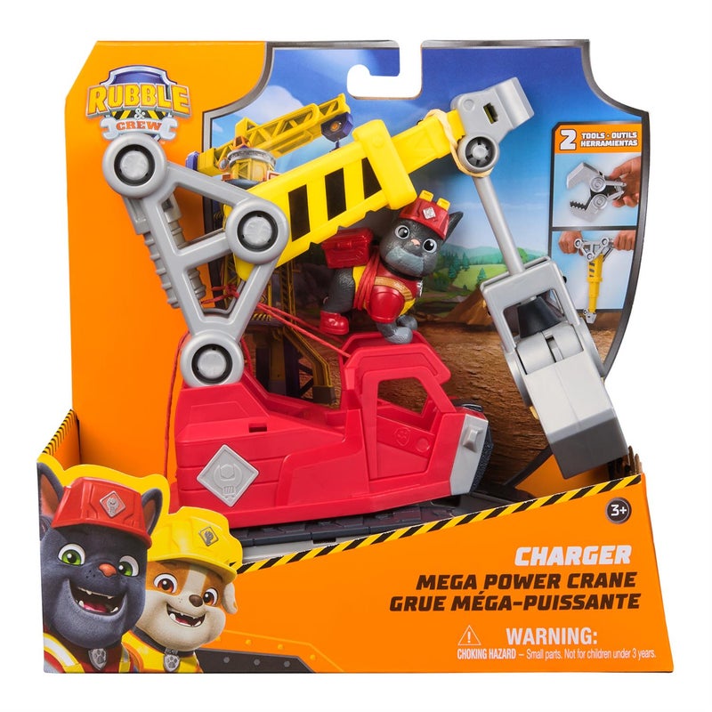 PAW Patrol Rubble & Crew Charger Mega Power Crane Playset - Image 1