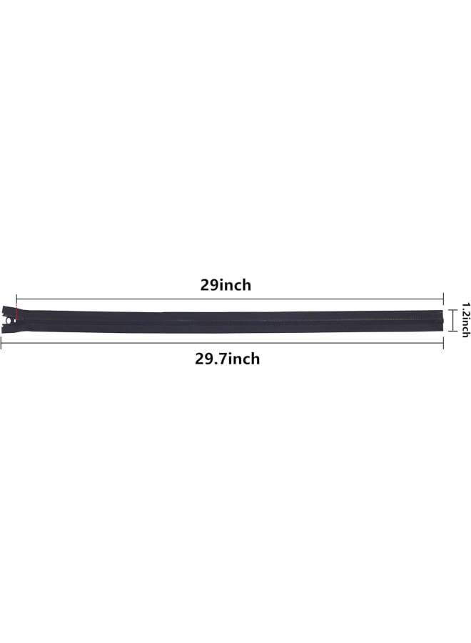 10PCS #5 29inch Nylon Coil Zippers Sports Suits Zippers Coat Jacket Clothes Tailor Sewing Tools Garment Accessories (Black, 29inch) - Image 2