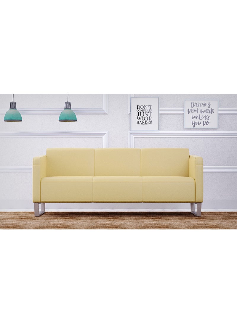 Mahmayi 2850 Three Seater PU Sofa - Sandal 174x78x77 Cm - Image 4