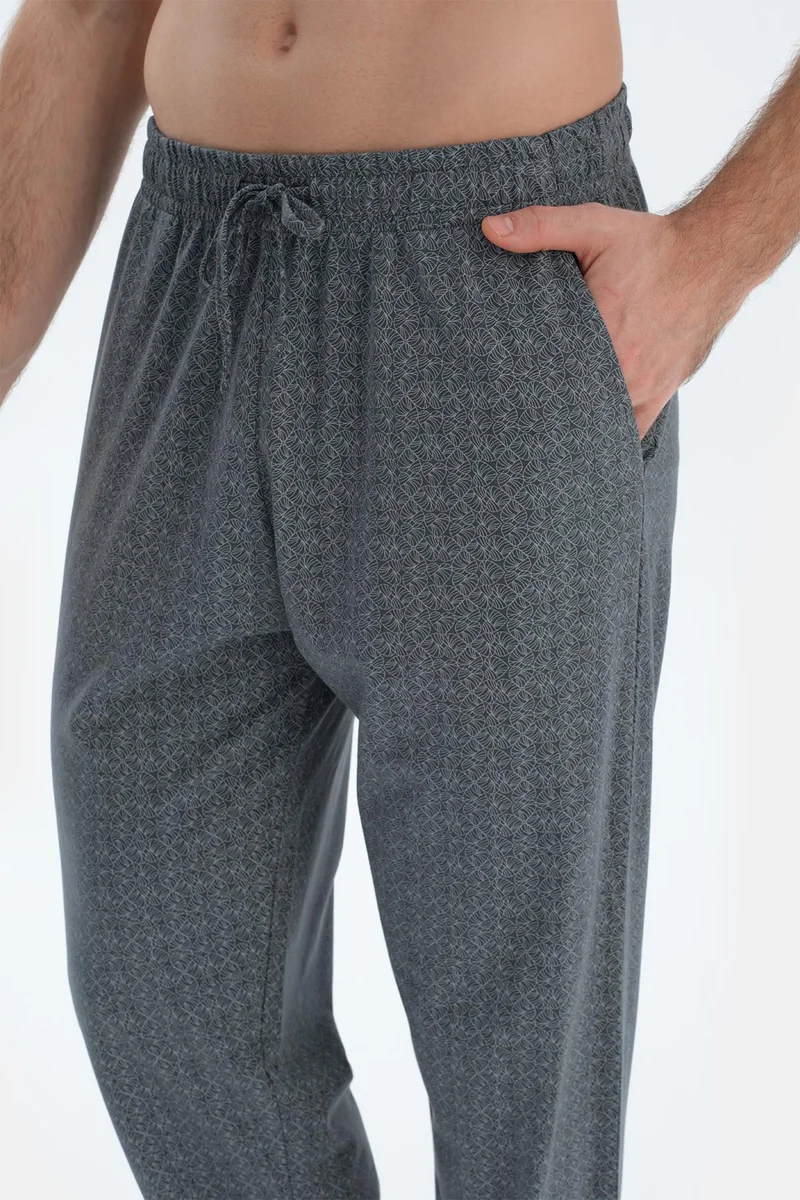 dagi T-shirt & Trousers Pajama Set Crew Neck Cotton Blend Mid Rise Oversized Sleepwear