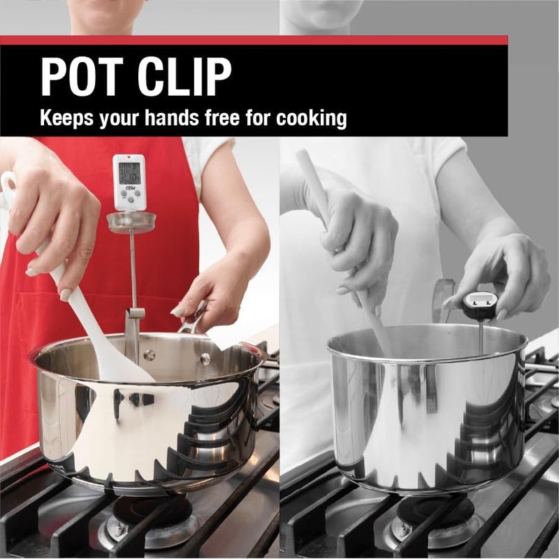 CDN Digital Candy Thermometer Long 8'' Stainless Steel Stem, Adjustable Pot Clip, Preset Candy Stages with Audio/Visual Alerts, Instant Read For Cooking, Deep Frying & Oil - DTC450 - Image 3