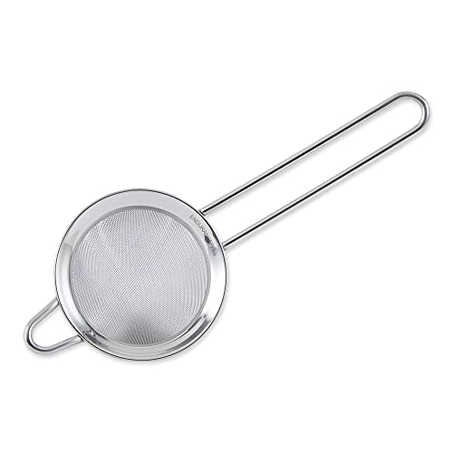 RSVP International RSVP International Endurance Kitchen Collection Stainless Steel Fine Mesh Conical SieveColander MultiPurpose for Cooking Baking Loose Leaf Tea Bar Strainer Cocktails 3Inch 