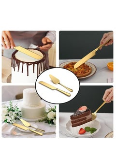 Oasisgalore Golden Wedding Cake Cutting Set - Elegant Stainless Steel Knife & Shovel, Dishwasher Safe for Weddings, Parties.  - Image 5