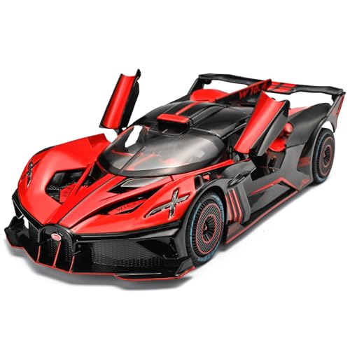 RZAPE Toddler Car Toys 124 Diecast Cars Compatible for Bolide Model Car CollectionSpray Bolide Toy Car for BoysPull Back Cars with Light and SoundToy Cars for Boys Age 47Red - Image 1