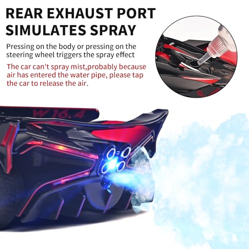 RZAPE Toddler Car Toys 124 Diecast Cars Compatible for Bolide Model Car CollectionSpray Bolide Toy Car for BoysPull Back Cars with Light and SoundToy Cars for Boys Age 47Red - Image 5