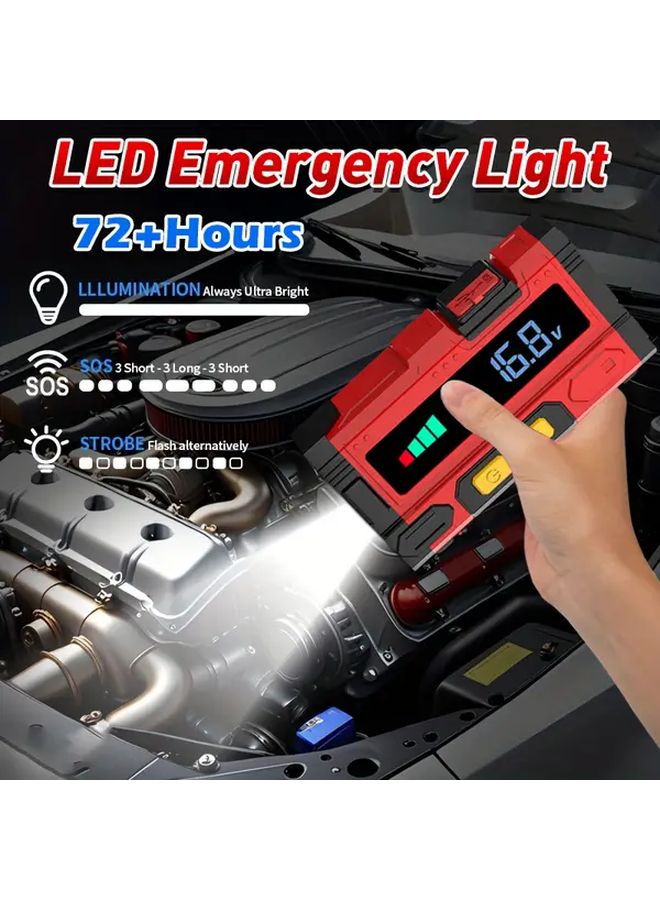 Portable Emergency Power Supply Car Jump Starter 9 In 1 Multi Functional Vehicle Battery Booster - Image 4
