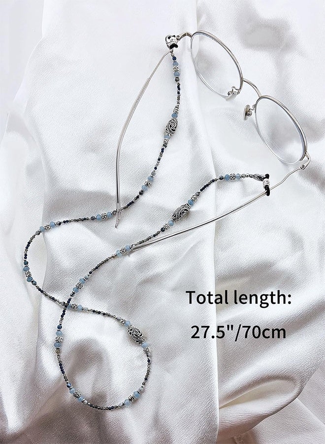 Quantum Beaded Glasses Chain, Anti Loss Reading Eyeglass Retainer Chain, Around Neck Glasses Strap Cord Holder, Face Masks Lanyard Chain Elegant Stylish Eyewear for Women Glass Accessories - Image 2