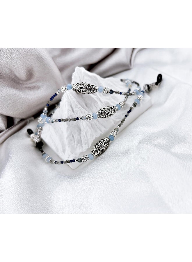 Quantum Beaded Glasses Chain, Anti Loss Reading Eyeglass Retainer Chain, Around Neck Glasses Strap Cord Holder, Face Masks Lanyard Chain Elegant Stylish Eyewear for Women Glass Accessories - Image 3